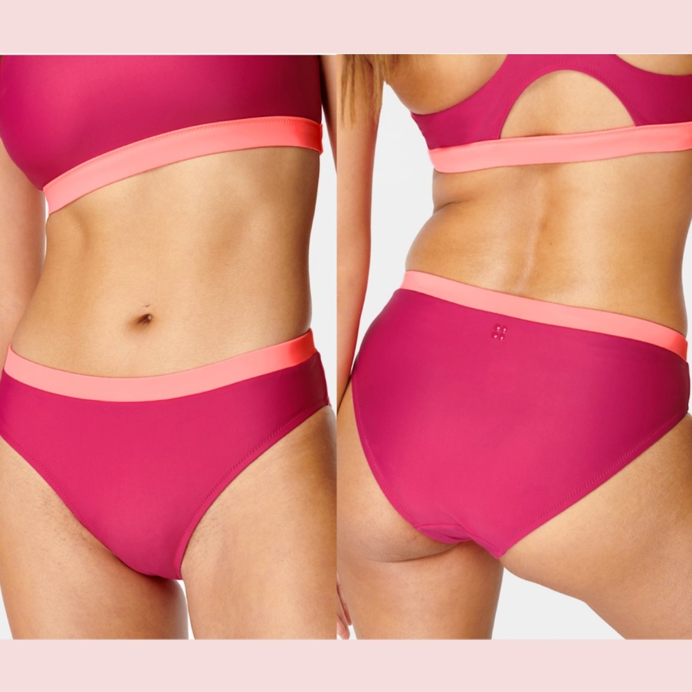 NWT‎ $68 Sweaty Betty [ Large ] Harlyn Bikini Bottoms in Tayberry Pink